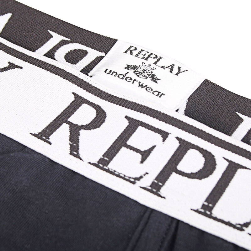 replay 男士时尚蓝色莱卡棉三角内裤一条装 m180001 039 l