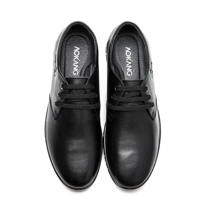 奥康男鞋 春季新款圆头系带鞋 透气舒适休闲鞋 经典百搭商务休闲鞋