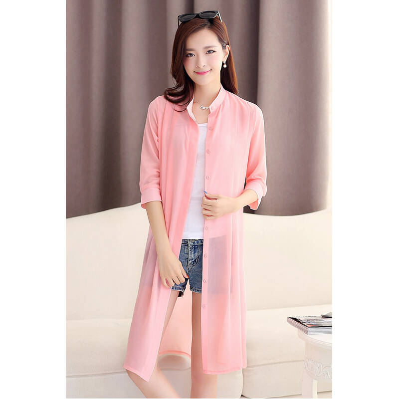 juamasszui旗舰店正品女装阿玛施款开衫女夏薄 15新款韩版显瘦中长款