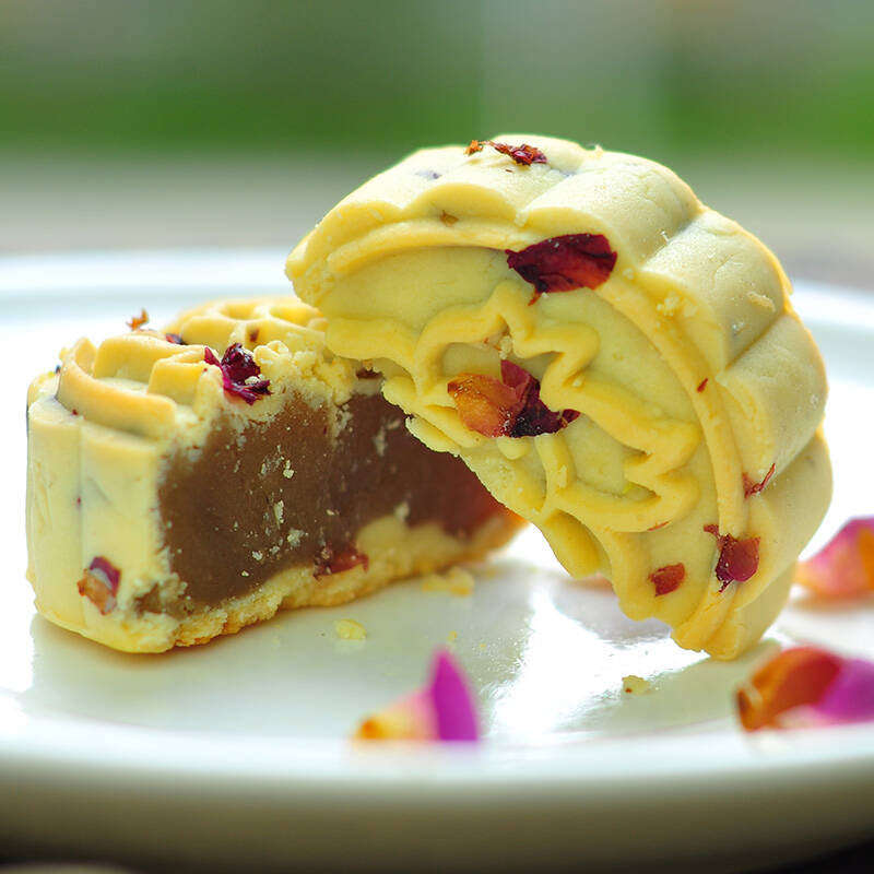 形色香楠茶食月饼 鲜花月饼60g