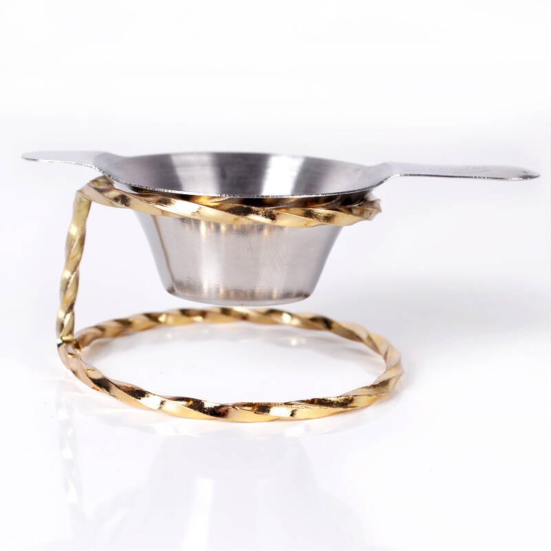 华威礼业 松思泰便捷式不锈钢双耳/单耳茶漏 支架托架弹簧架过滤网