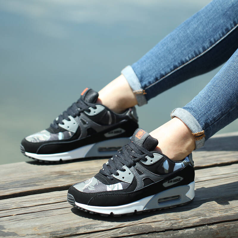 apple/苹果运动鞋男女鞋气垫鞋韩版情侣旅游潮鞋max90 黑迷彩 46