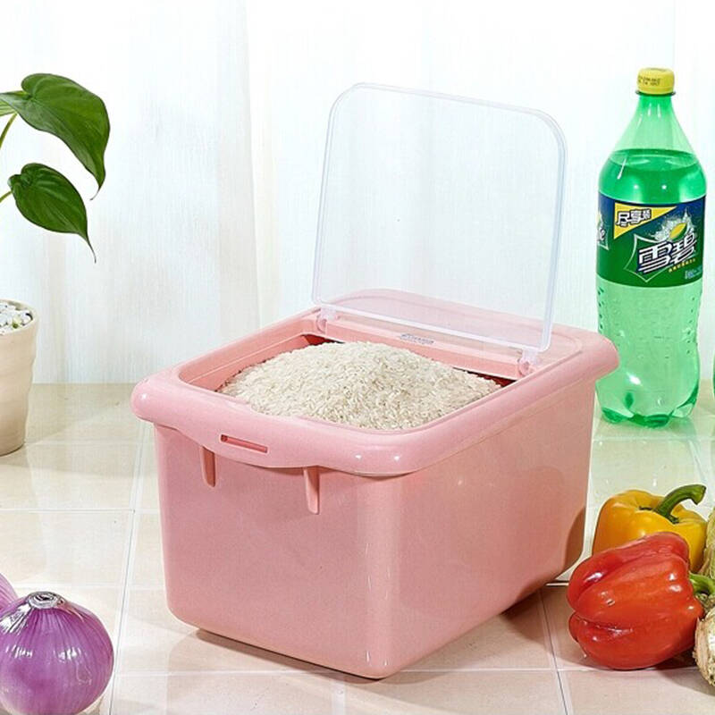 茶花(chahua)【20斤装米桶2只装】翻盖米箱面桶赠量杯 颜色随机