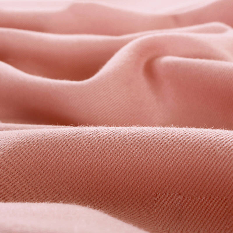 dieu 迪欧家纺全棉磨毛加厚四件套纯色床上用品 粉色 1.8米-220*240cm