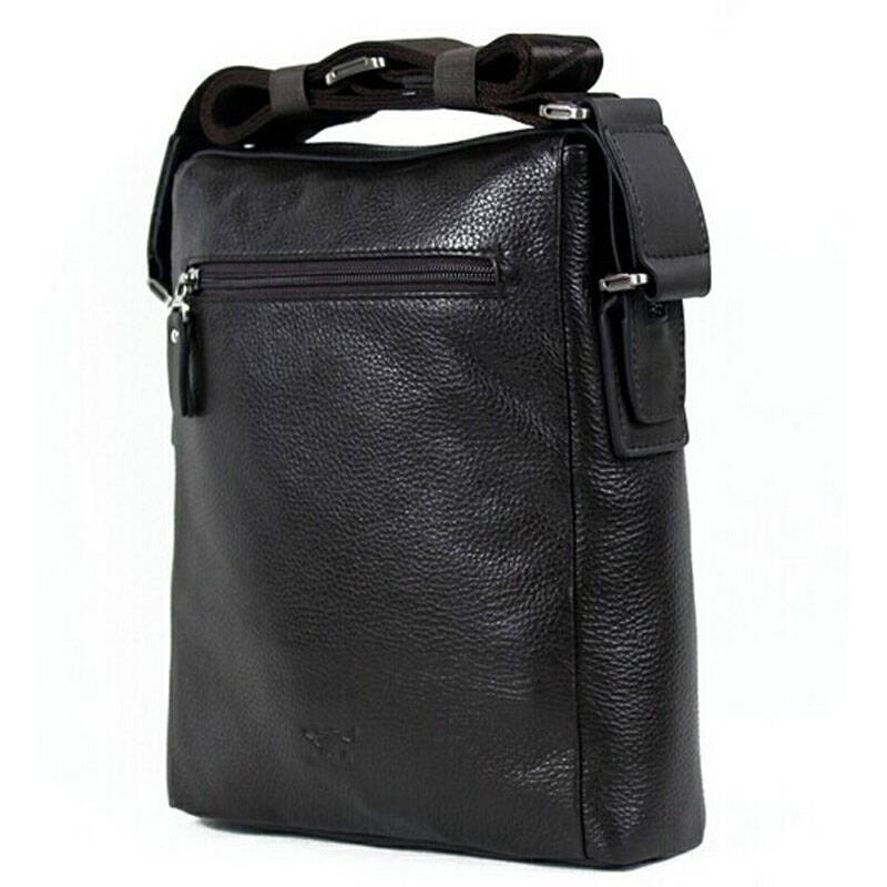 七匹狼男士牛皮竖款单肩斜挎包时尚简约啡色1a0321151-02 - 京东