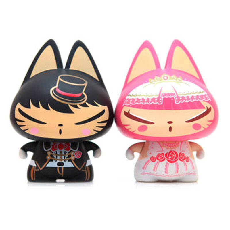 11d1 情人节礼物 拽猫婚纱情侣公仔送女友浪漫礼品创意结婚纪念日礼物