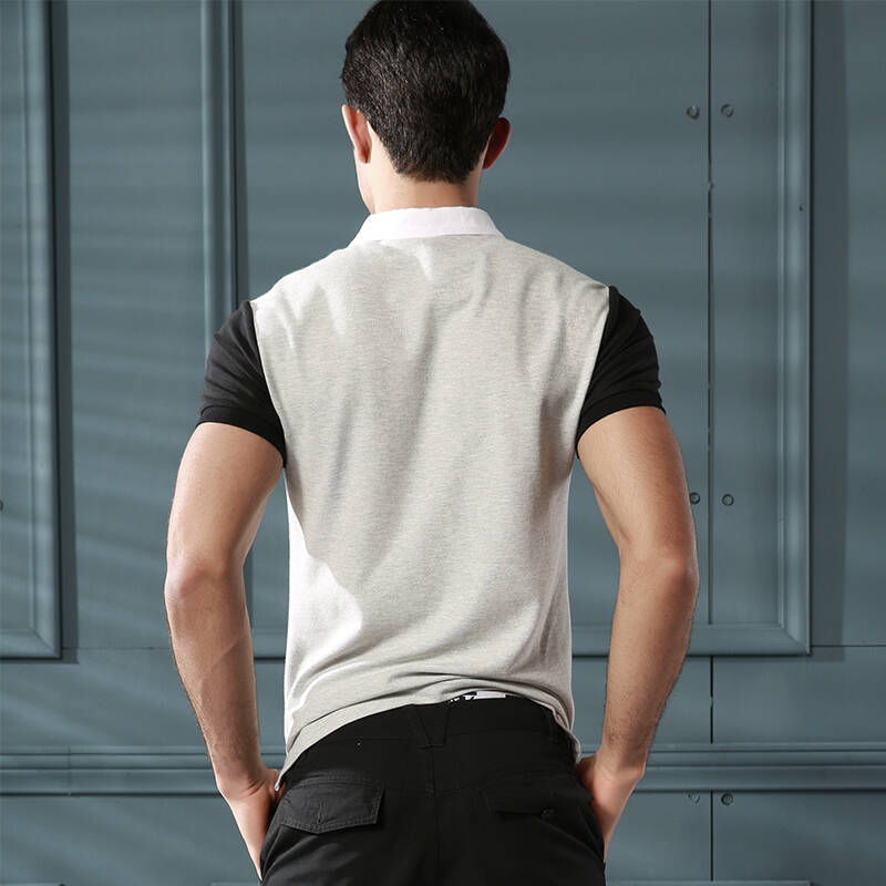 闪购 鸿星尔克微领t恤 浅花灰 4xl