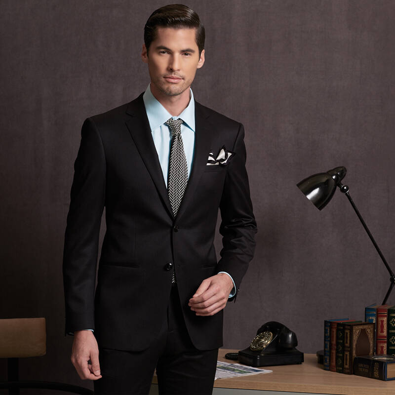 汉尼hany 2015新款西服套装男士商务正装结婚礼服高档西装套装男 货到