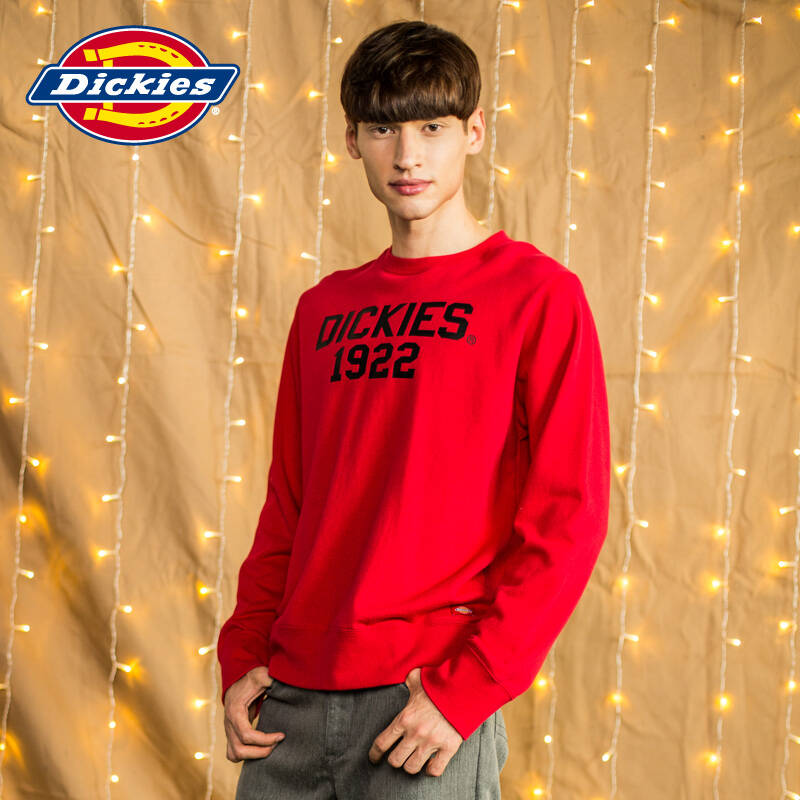 dickies男式圆领印花卫衣153m30wd25 rd红色 170/m