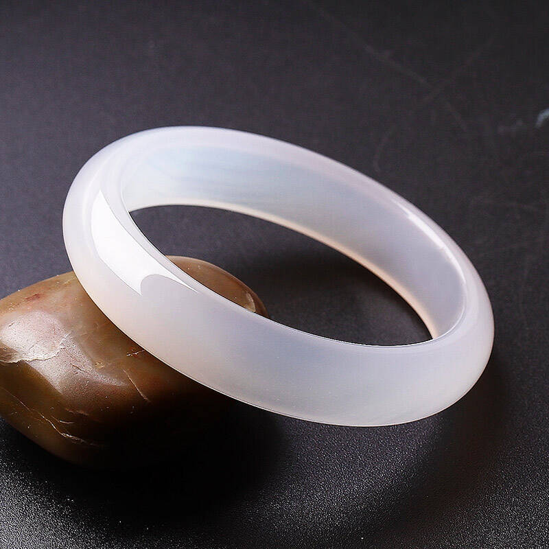 映时珠宝 15502 白玉髓手镯(附证书)中码