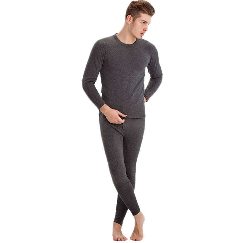 男士保暖内衣套装 羊毛竹炭护膝加厚加绒内衣 麻灰色 180/xxl - 京东