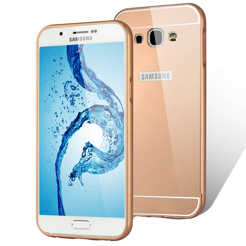 门萨 金属边框手机壳保护套后盖外壳 适用于三星a8/a800f/a8000 银