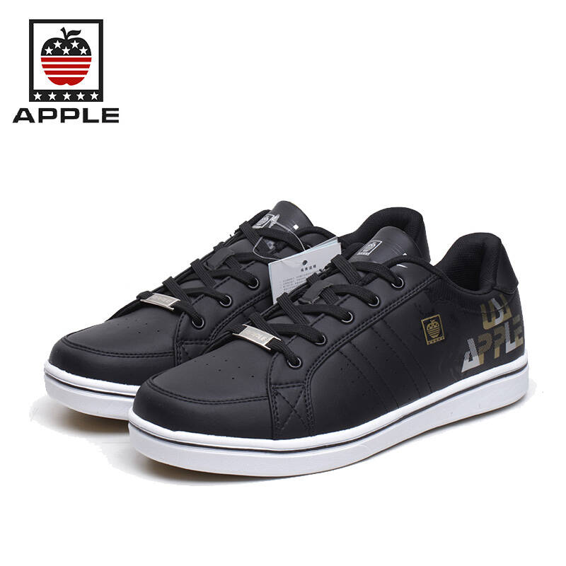 美国apple苹果板鞋休闲鞋透气男鞋舒适运动鞋9717 黑色 44