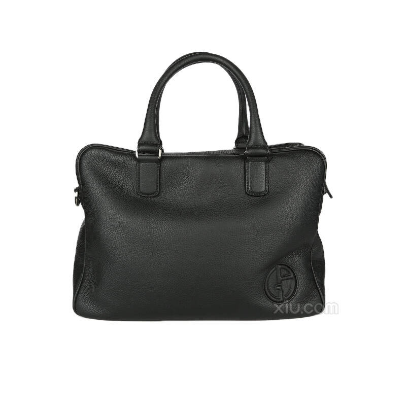 giorgio armani 乔治·阿玛尼 2015新品 男士牛皮logo休闲提挎两用包