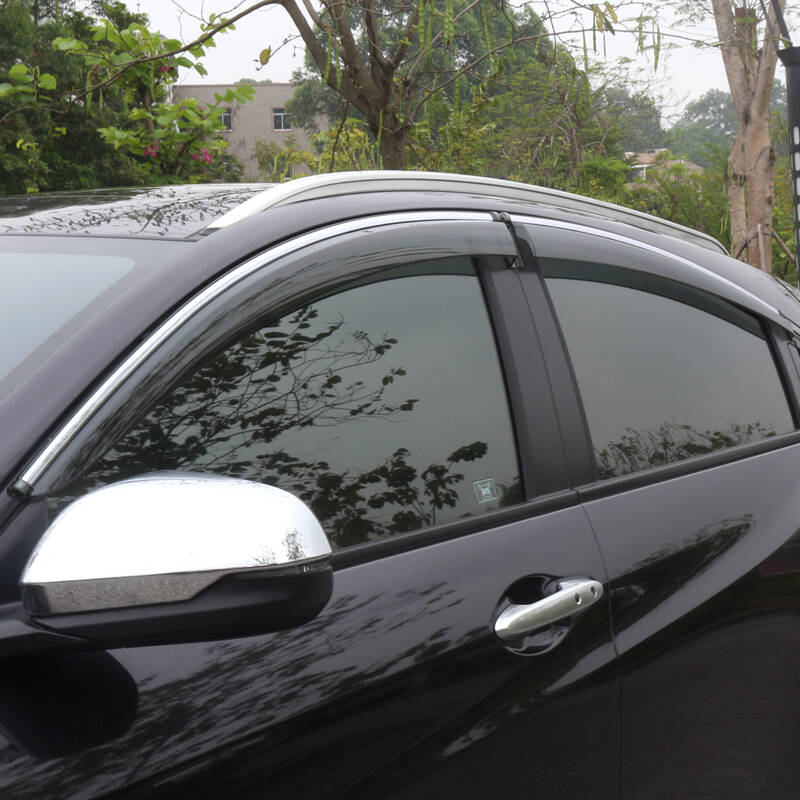 粤魅力 汽车晴雨挡车窗雨眉带亮条 专车专用车身装饰条避雨档改装