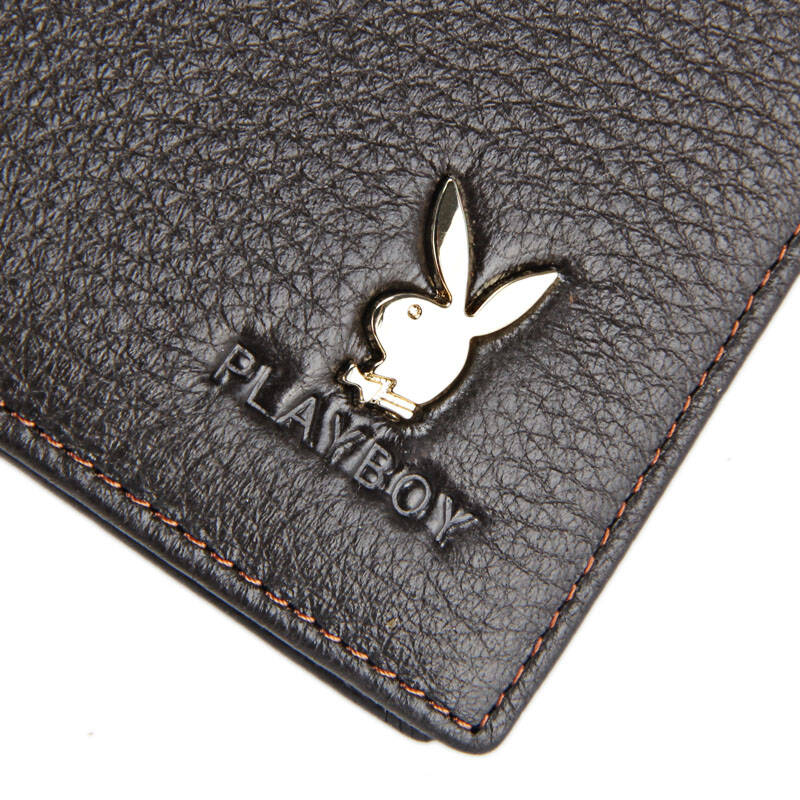 花花公子playboy钱包牛皮韩版真皮男士钱包短款皮夹票夹钱夹男式钱夹