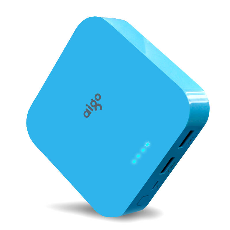 者(aigo)10000毫安 ol10400 双usb输出 通用便携迷你 移动电源/充电宝