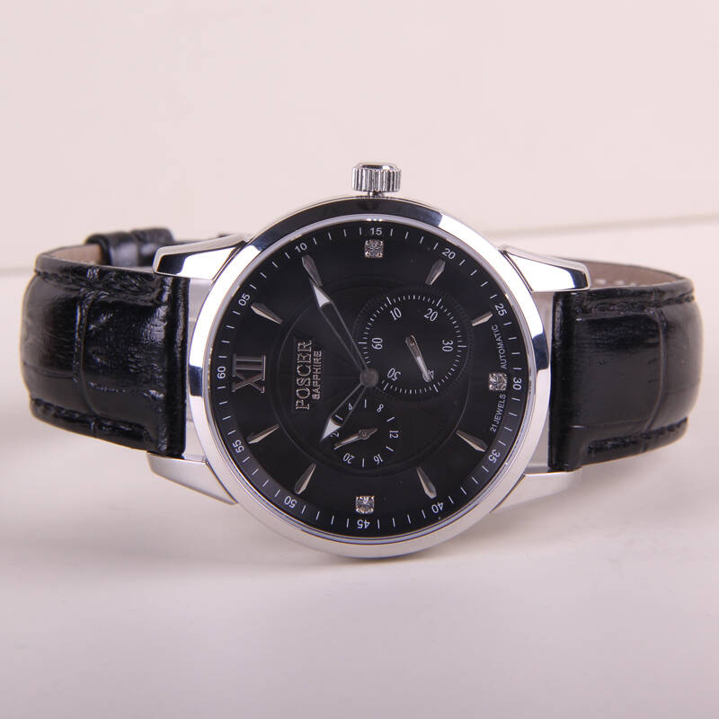 宝时捷表poscer 全自动机械男表 男士手表 男士腕表 6034 黑色