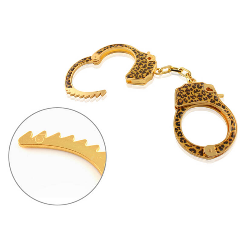 roomfunsm豹纹手铐金属合金材质创意成人用品性爱情趣