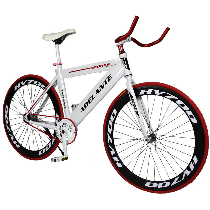 adelante死飞自行车男女 26寸学生款倒刹肌肉架死飞车 21速双碟刹变速