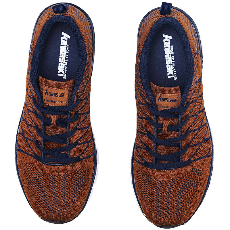 川崎kawasaki 慢跑鞋 运动休闲专项运动鞋 防滑耐磨 羽鞋 卡其色 39码