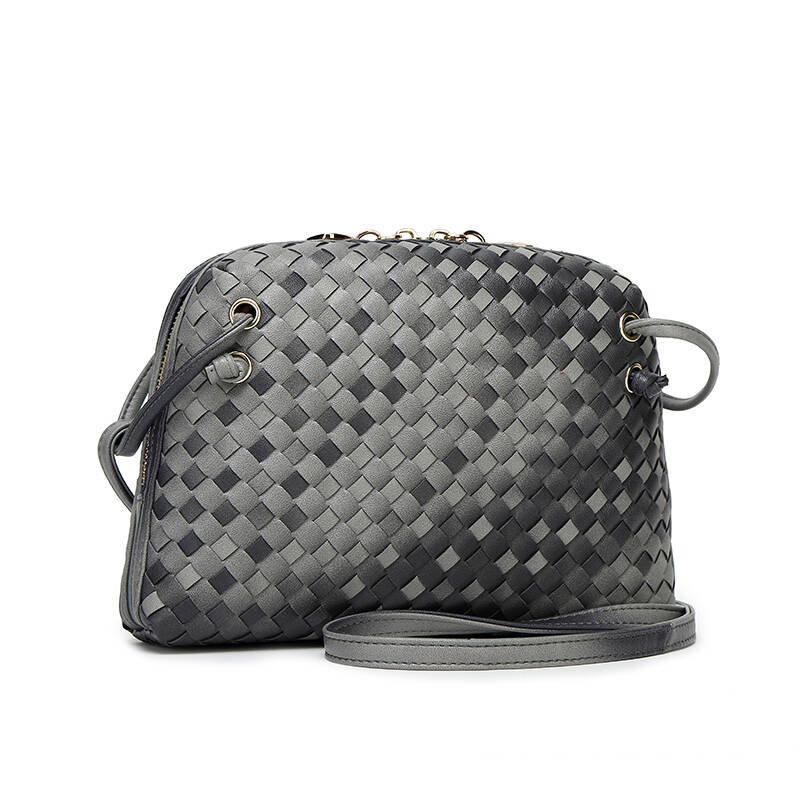 加姿(coazee)编织单肩女包日韩全新秋冬新款女士包手拿女包清新斜跨小