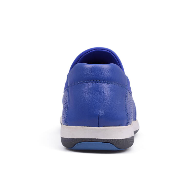 舒特男士潮流透气休闲皮鞋 韩版潮流风鞋子37062 蓝色 43