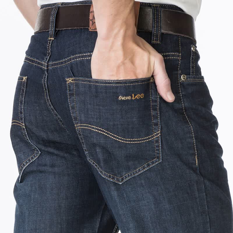 史提夫里steve lee牛仔裤男士直筒中腰牛仔裤 时尚休闲百搭 935 40码=