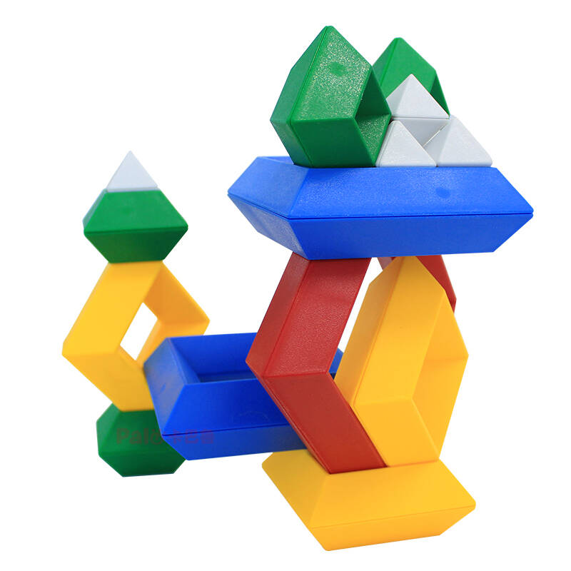 卡巴鲁 宝宝早教菱形积木塑料百变智力魔塔金字塔魔方积木玩具 大魔塔