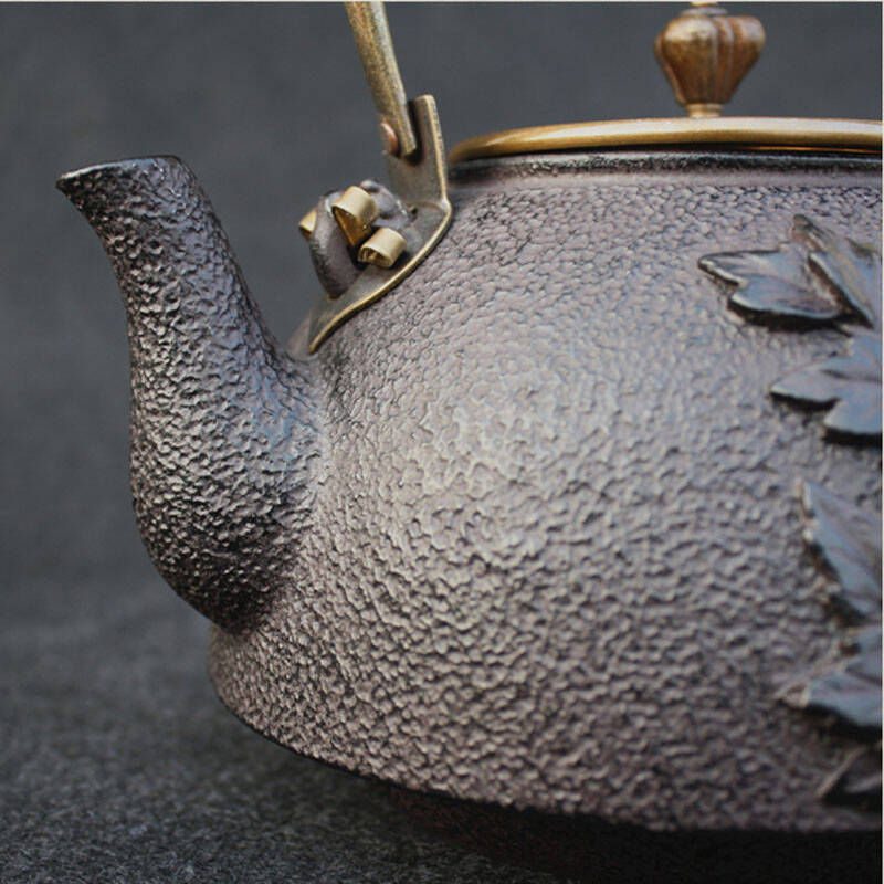 寿山堂 无涂层铁壶 原装进口 日本铁壶 国色天香1.2l