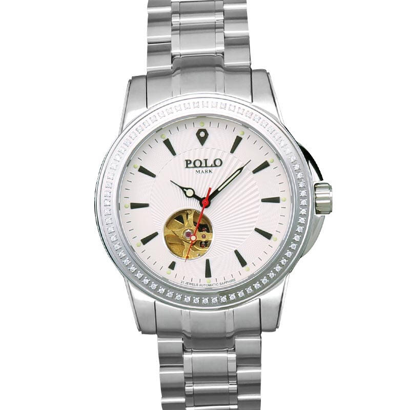 保罗马克(polomark)手表 机械表 瑞士男士男表全自动防水腕表 p3938