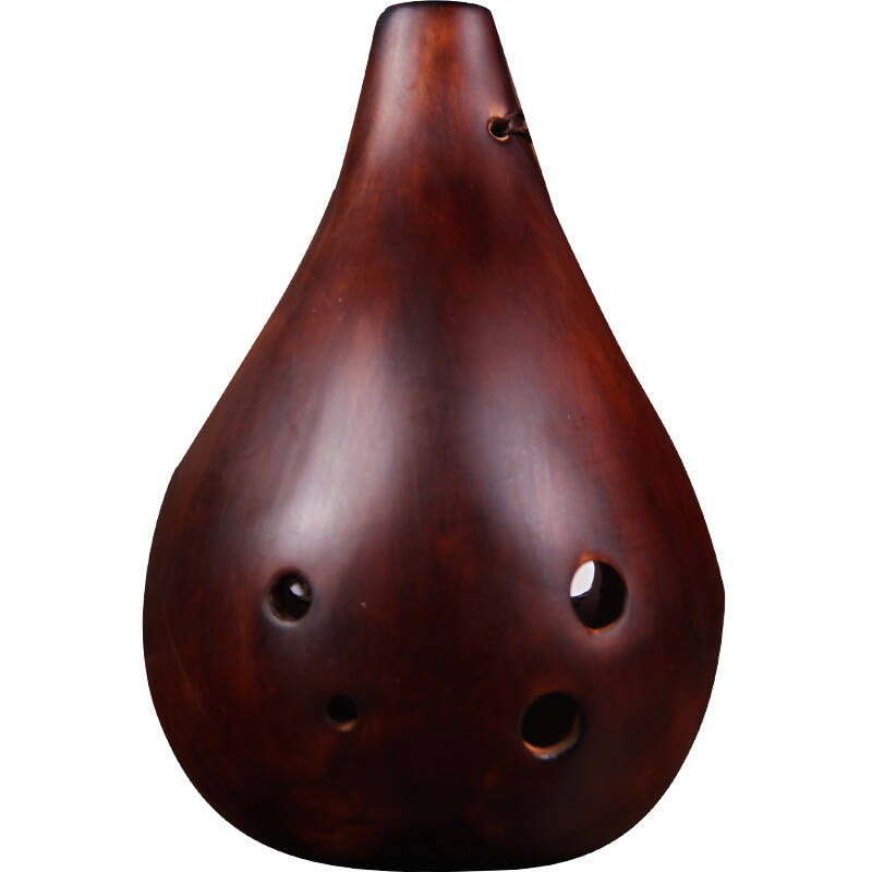 风雅陶笛 熏烧款演奏型6孔低音c调 六孔bc陶笛 熏烧