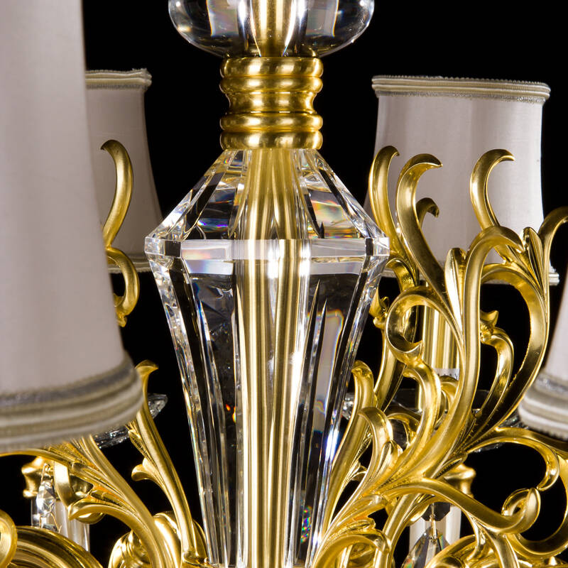 金达欧式灯具客厅灯k9水晶铜吊灯 金色k9水晶饰1017系列 超组合套餐 8