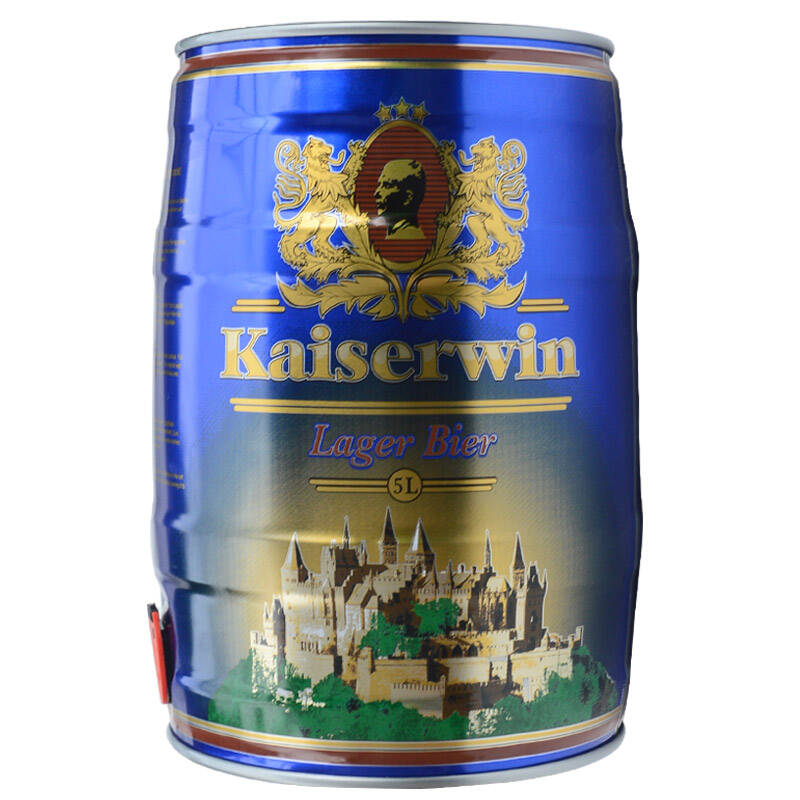 进口啤酒 德国啤酒kaiserwin凯撒黄啤酒 拉格啤酒 5l桶装