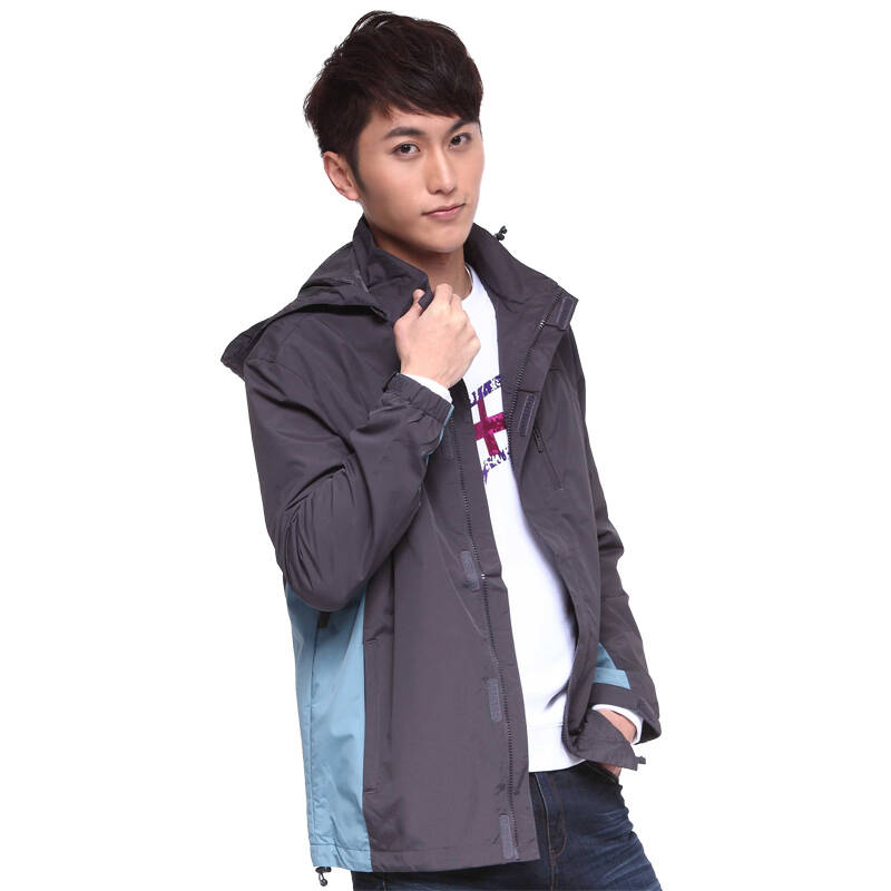 纳迪亚/男女装//可卸帽/风衣外套fl806 fl807 咖啡色 男款l(175/92a)