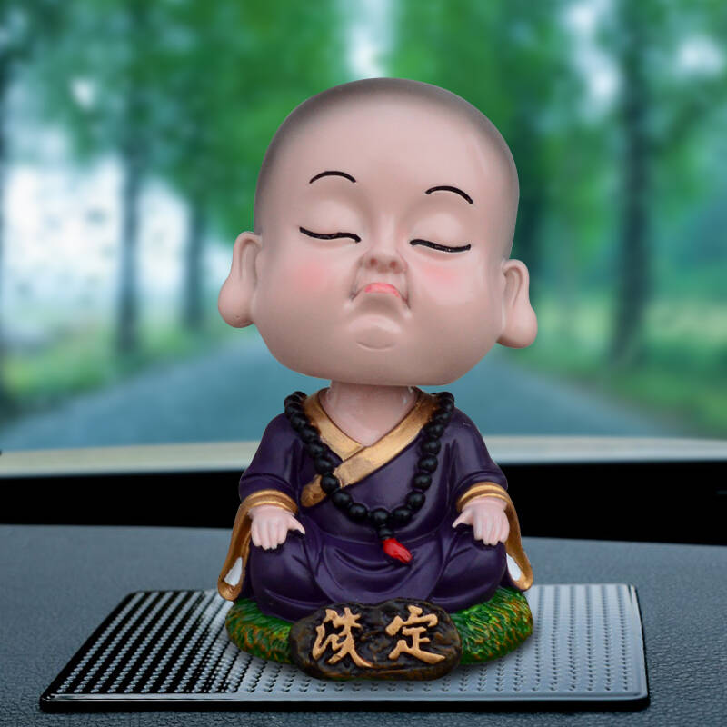 佛摇头可爱公仔 高档创意车内饰品摆件汽车装饰品车饰品 挂件 淡定