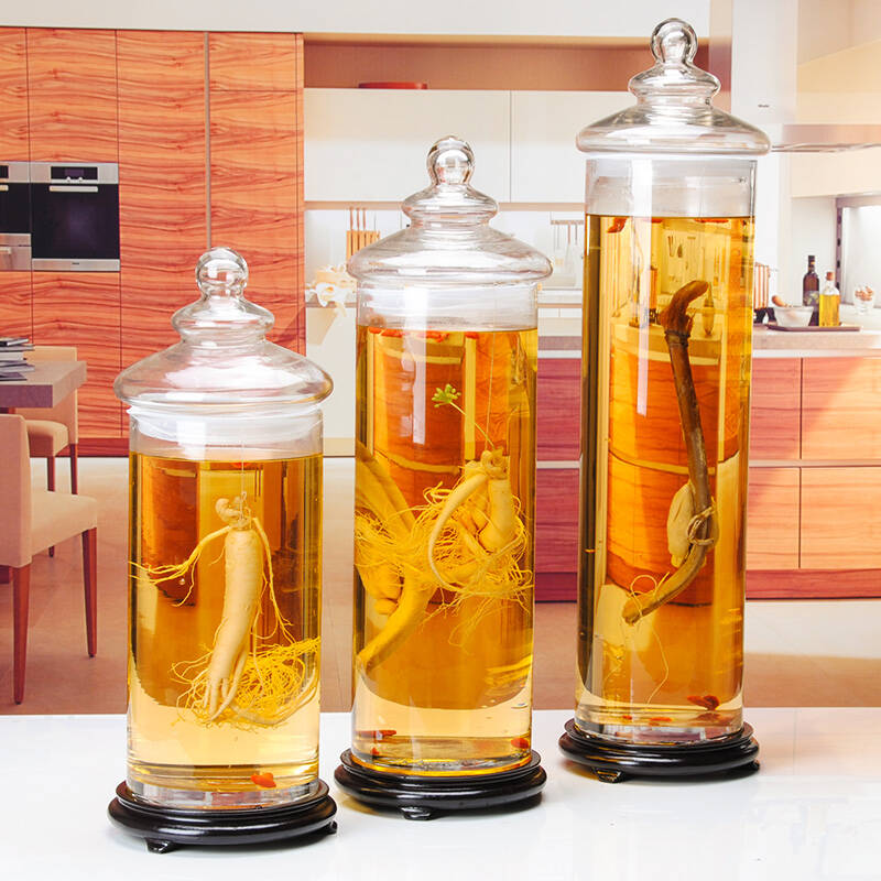 泡酒瓶带水龙头无铅玻璃透明浸药酒瓶子人参中药材酿酒酒瓶加高款 9斤