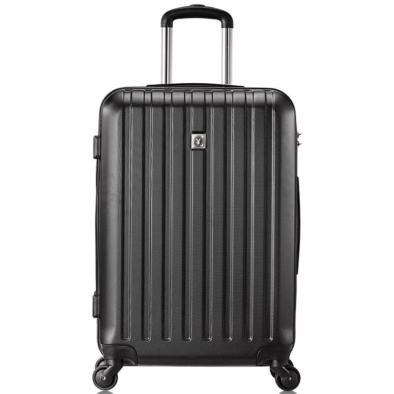 花花公子playboy新品旅行箱24寸托运箱 24寸 黑色 24寸