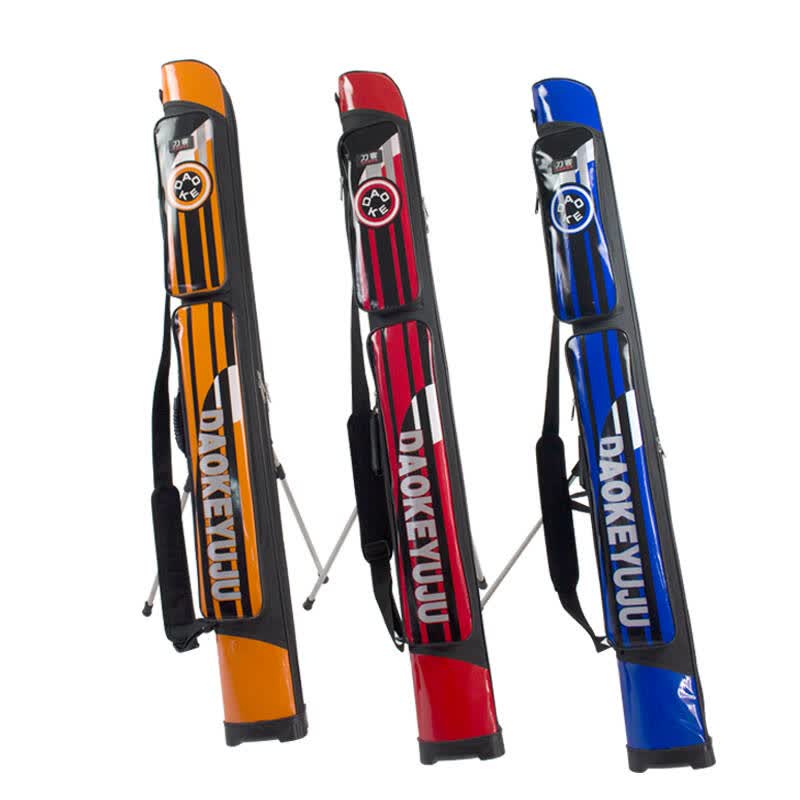 刀客经典鱼竿包125cm双层渔具包耐磨防压带支架钓竿包 经典红