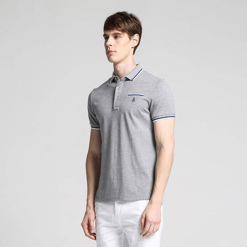 bean pole韩国三星春夏新品商场同款男式短袖polo衫 bc5342022 灰色