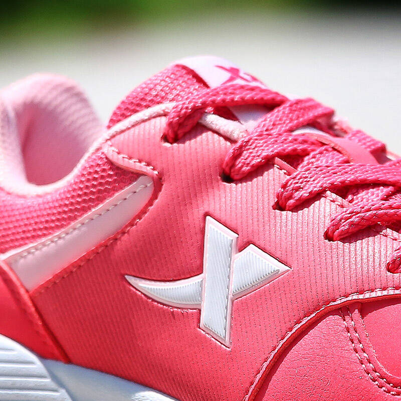 特步女鞋跑步鞋 春秋季新款情侣休闲慢跑鞋轻便百搭运动鞋 粉红 40