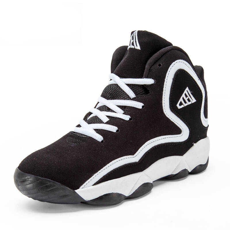 执行官篮球鞋男鞋女鞋休闲运动鞋高帮户外女鞋8326 黑白 40