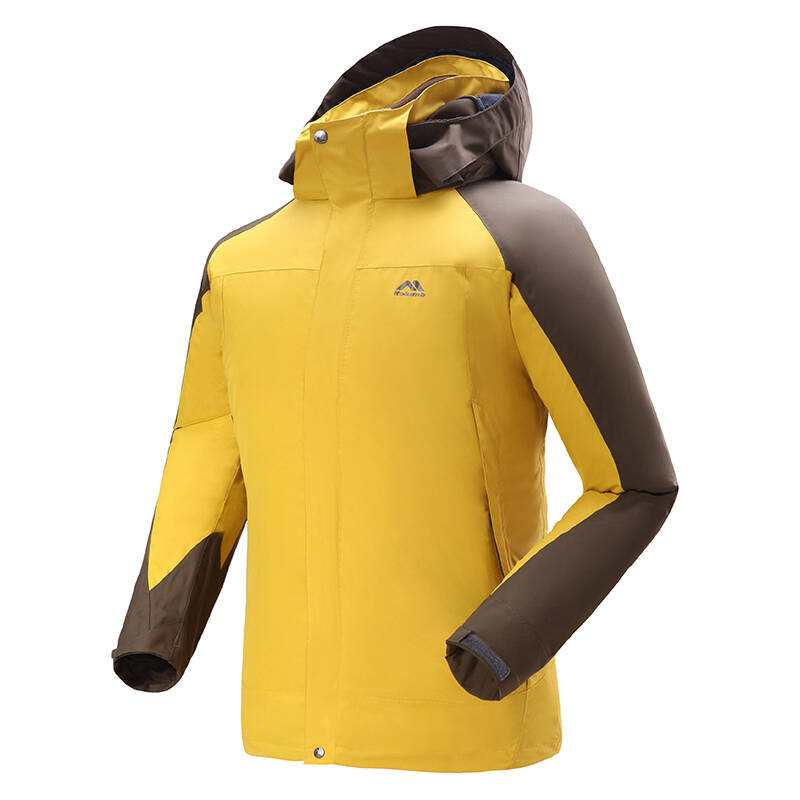 步(kolumb)2015新品男女情侣款套绒防风防雨三合一 两件套抓绒冲锋衣