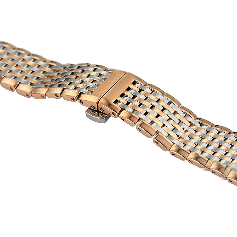 傲途浪琴嘉岚钢带手表表带 女原装男精钢蝴蝶扣13 18mm 间玫瑰金色 20