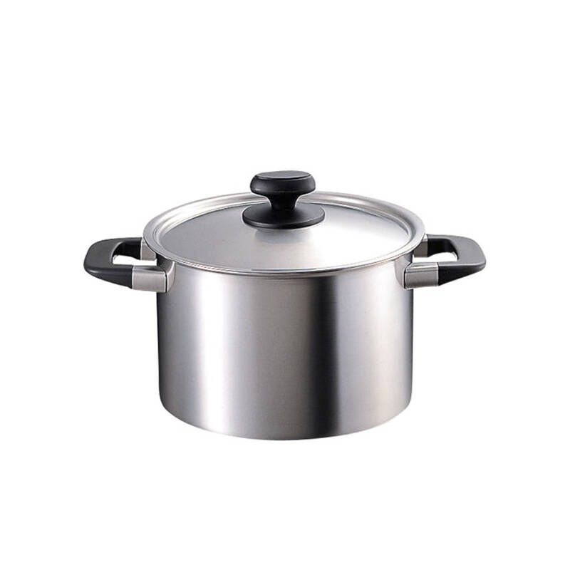 日本原产不锈钢汤锅原装进口 22cm不锈银铁锅炖锅煮饭锅