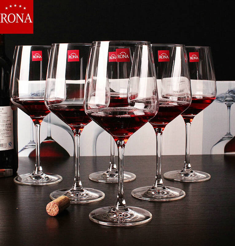 包邮一体杯捷克进口rona水晶 红酒杯波尔多葡萄酒杯 高脚杯 醒酒器杯