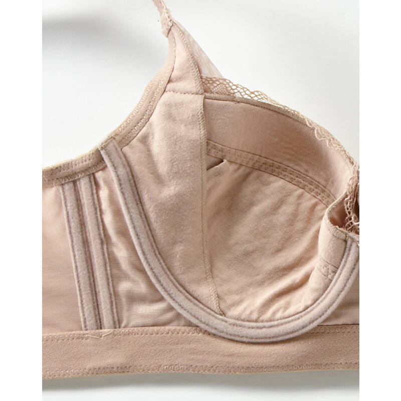 梦芭莎 香绫粉黛蕾丝薰衣草高包容上托聚拢薄棉杯文胸 011013302 深