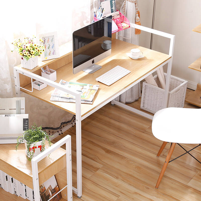 好益点 台式办公电脑桌子 书桌 a款黄橡木书桌一张 100