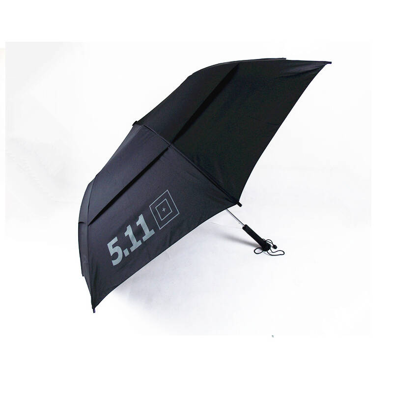 11特勤双层二折叠雨伞 511大型防风大伞 黑色