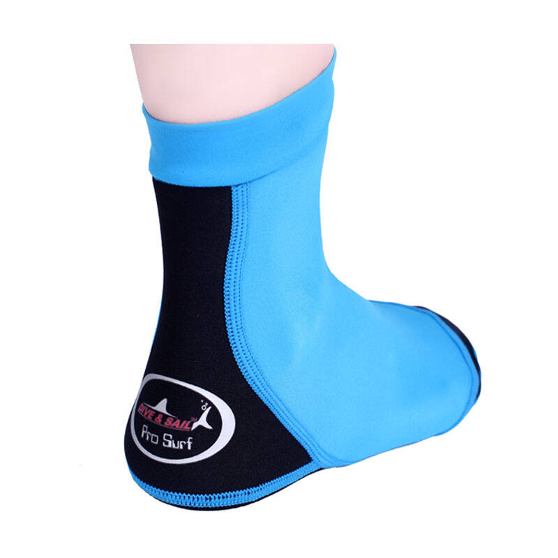 5mm氯丁橡胶 莱卡面超弹游泳袜子防滑保暖潜水袜 防刮防滑浮潜袜 紫色